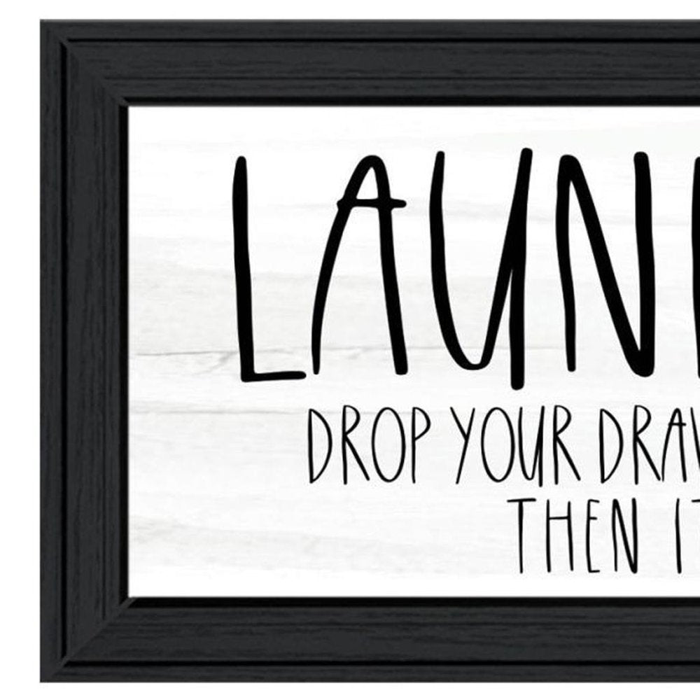 Set Of Two Life is Full of Choices! Laundry Today or Naked Tomorrow! Black Framed Laundry Wall Art
