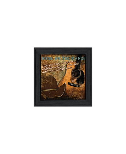 Set Of Two Home on the Range-Western Black Framed Wall Art