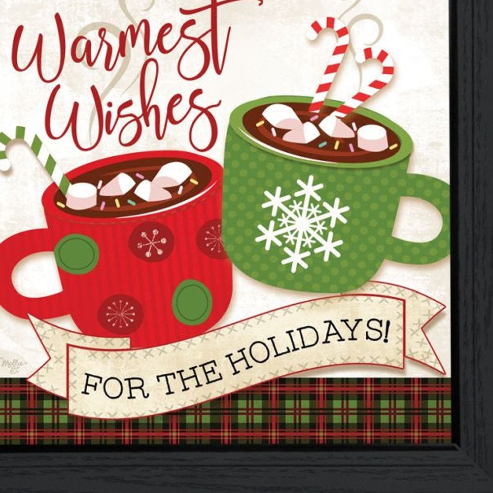 Set Of Three It's Christmas Time! Black Framed Wall Art — view 2