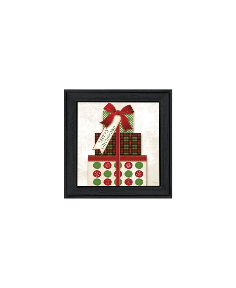 Set Of Three It's Christmas Time! Black Framed Wall Art — view 4