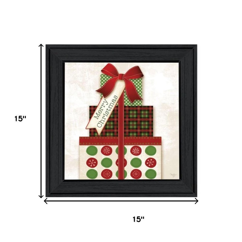 Set Of Three It's Christmas Time! Black Framed Wall Art — view 5