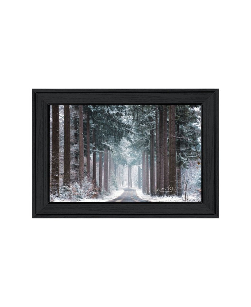 Set Of Two Winter Wonderland Black Framed Wall Art