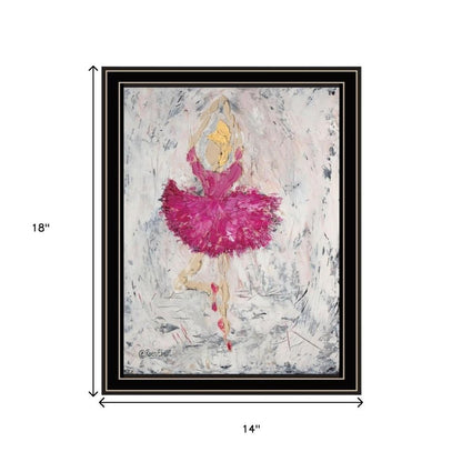 Set Of Two "Ballerina Dancers" Black Framed Wall Art