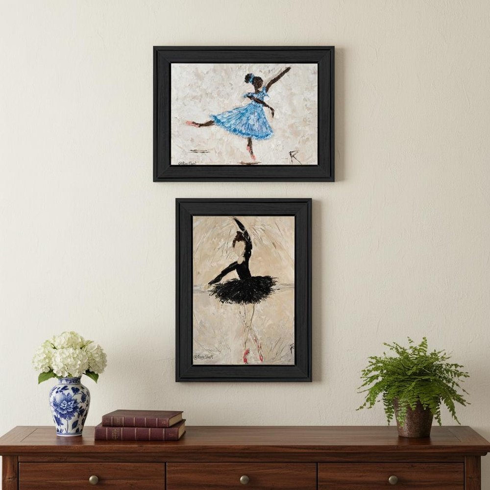 Set Of Two "Ballerina Collection" Black Framed Wall Art — view 4