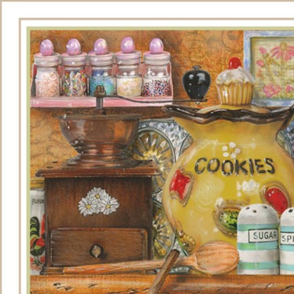 Set Of Two Sugar Spice And Herbs White Framed Kitchen Wall Art — view 2
