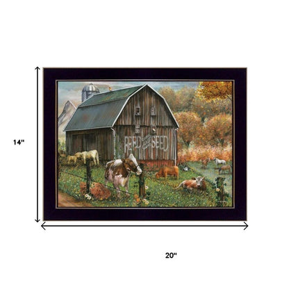Set Of Two Feed And Seed Black Framed Wall Art