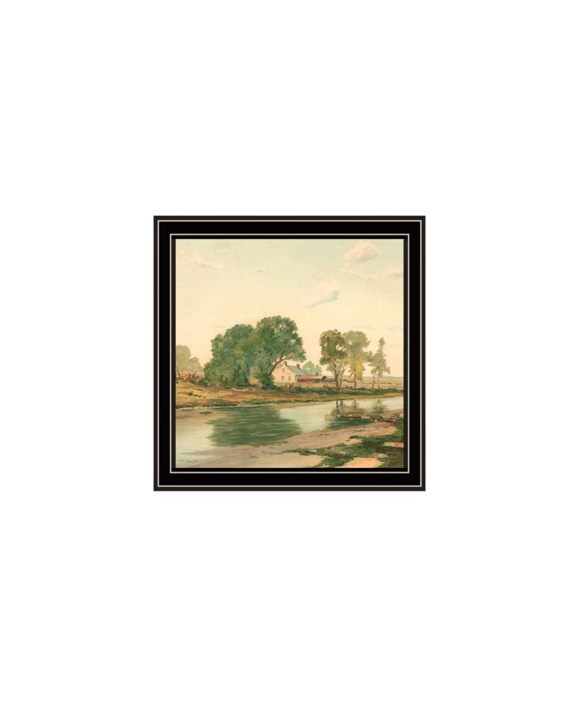 Set Of Two Country Pond And Farmhouse Black Framed Wall Art — view 4