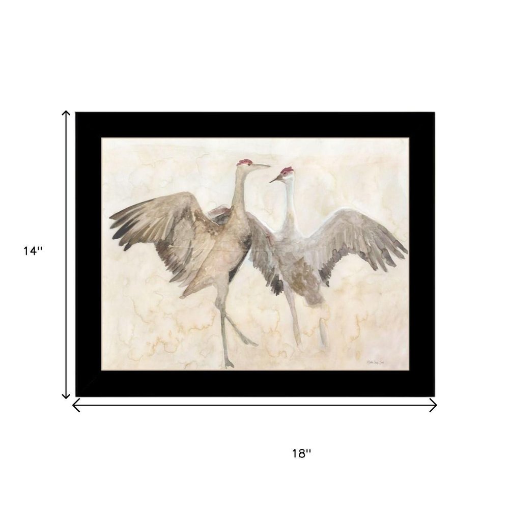 Set Of Two Sandhill Cranes Black Framed Wall Art — view 5