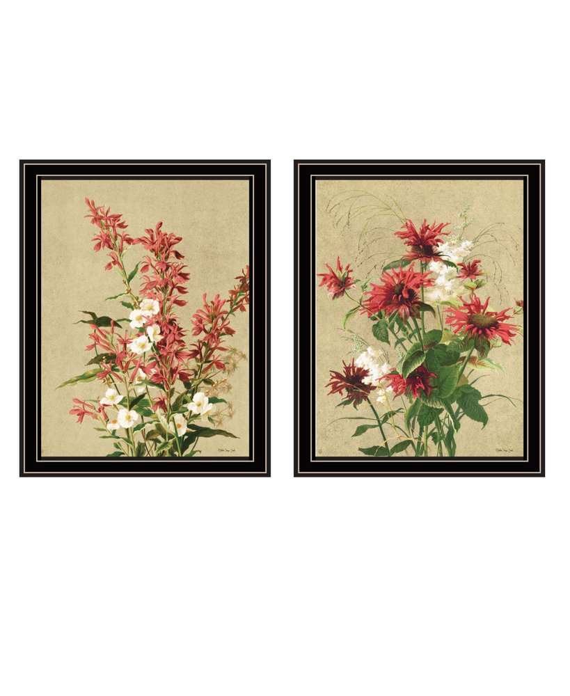 Set Of Two Meadow Flowers Black Framed Wall Art