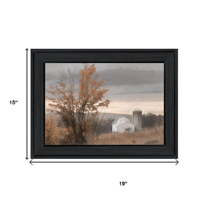 Set Of Two Watkins Glen Farm in Autumn Black Framed Wall Art
