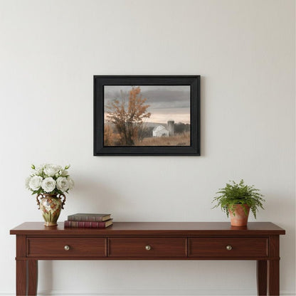 Set Of Two Watkins Glen Farm in Autumn Black Framed Wall Art