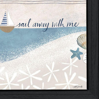 Set Of Two Sail Away With ME Black Framed Wall Art