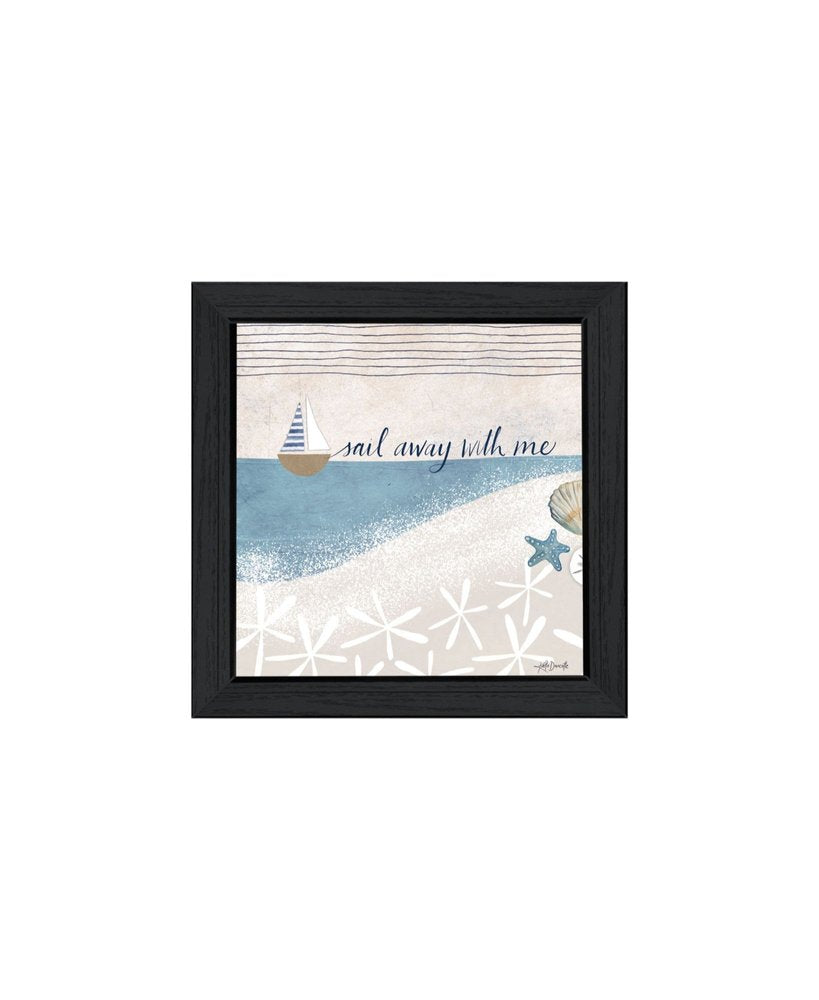 Set Of Two Sail Away With ME Black Framed Wall Art — view 3