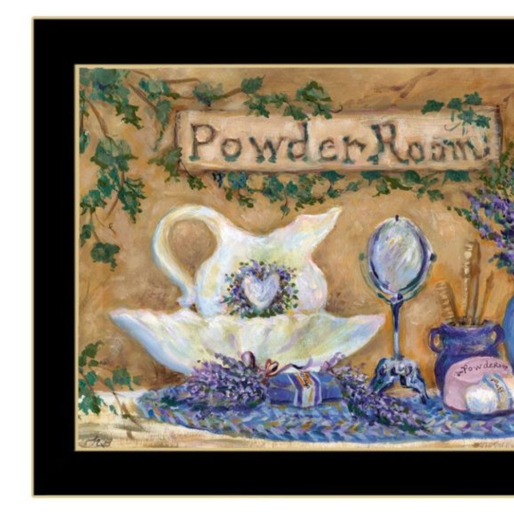 Set Of Three Rest And Relax with a Lavender Bath Black Framed Bathroom Wall Art HomeRoots