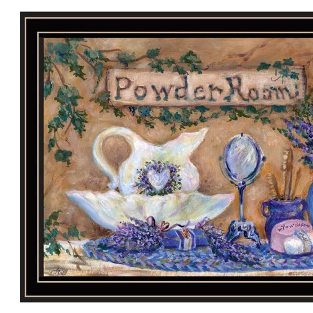 Set Of Three Rest And Relax with a Lavender Bath Black Framed Bathroom Wall Art HomeRoots