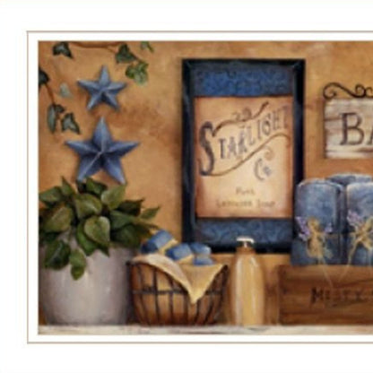 Set Of Three Rest And Relax with a Lavender Bath White Framed Bathroom Wall Art HomeRoots
