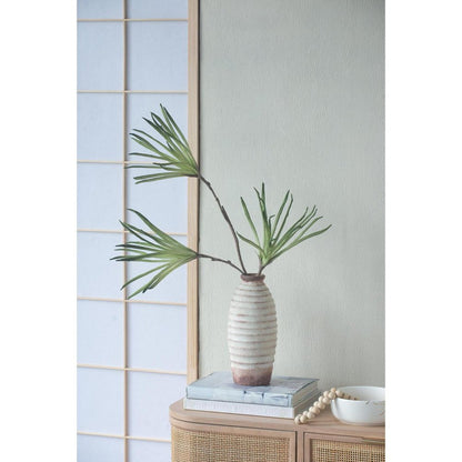 11" Ivory And Brown Round Ceramic Table Vase HomeRoots
