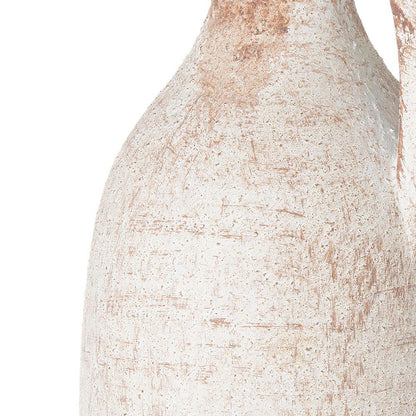 12" Brown And White Ceramic Round Jug Vase HomeRoots