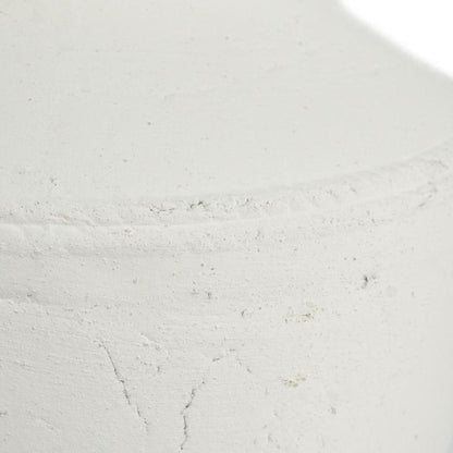 14" White Terracotta Round Jug Vase HomeRoots