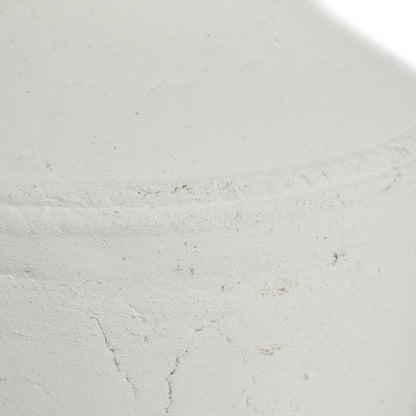 16" White Terracotta Round Jug Vase HomeRoots