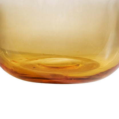 11" Clear And Amber Ombre Glass Round Table Vase HomeRoots
