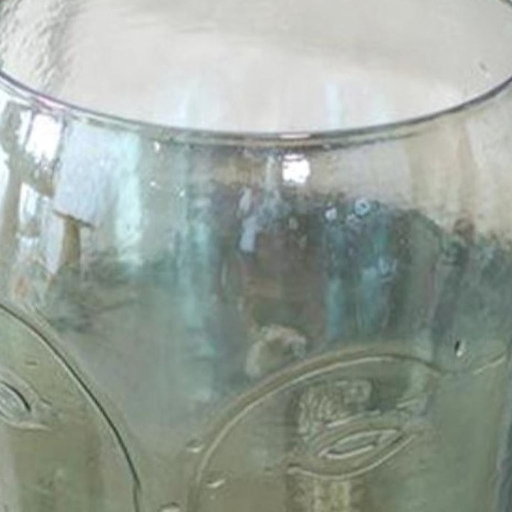 Set of Two Light Green Glass Modern Abstract Faces Table Vases HomeRoots