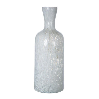 12" Opal Swirl Art Glass Cylinder Table Vase HomeRoots