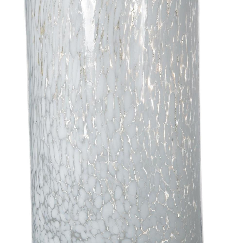 12" Opal Swirl Art Glass Cylinder Table Vase HomeRoots