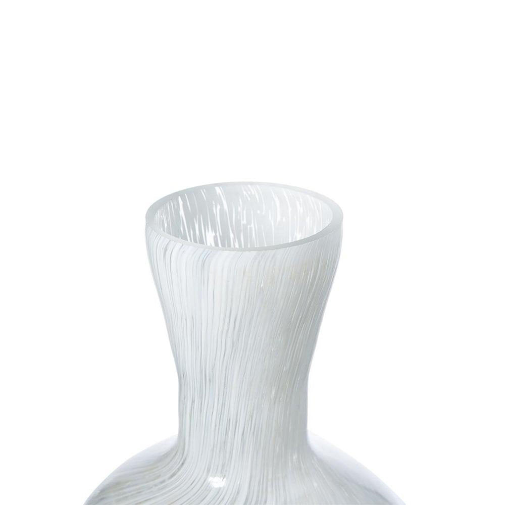 12" Opal Swirl Art Glass Cylinder Table Vase HomeRoots
