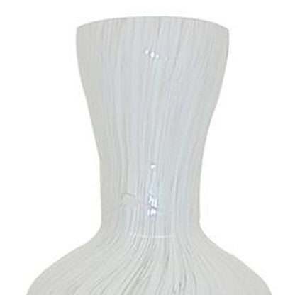 12" Opal Swirl Art Glass Cylinder Table Vase HomeRoots