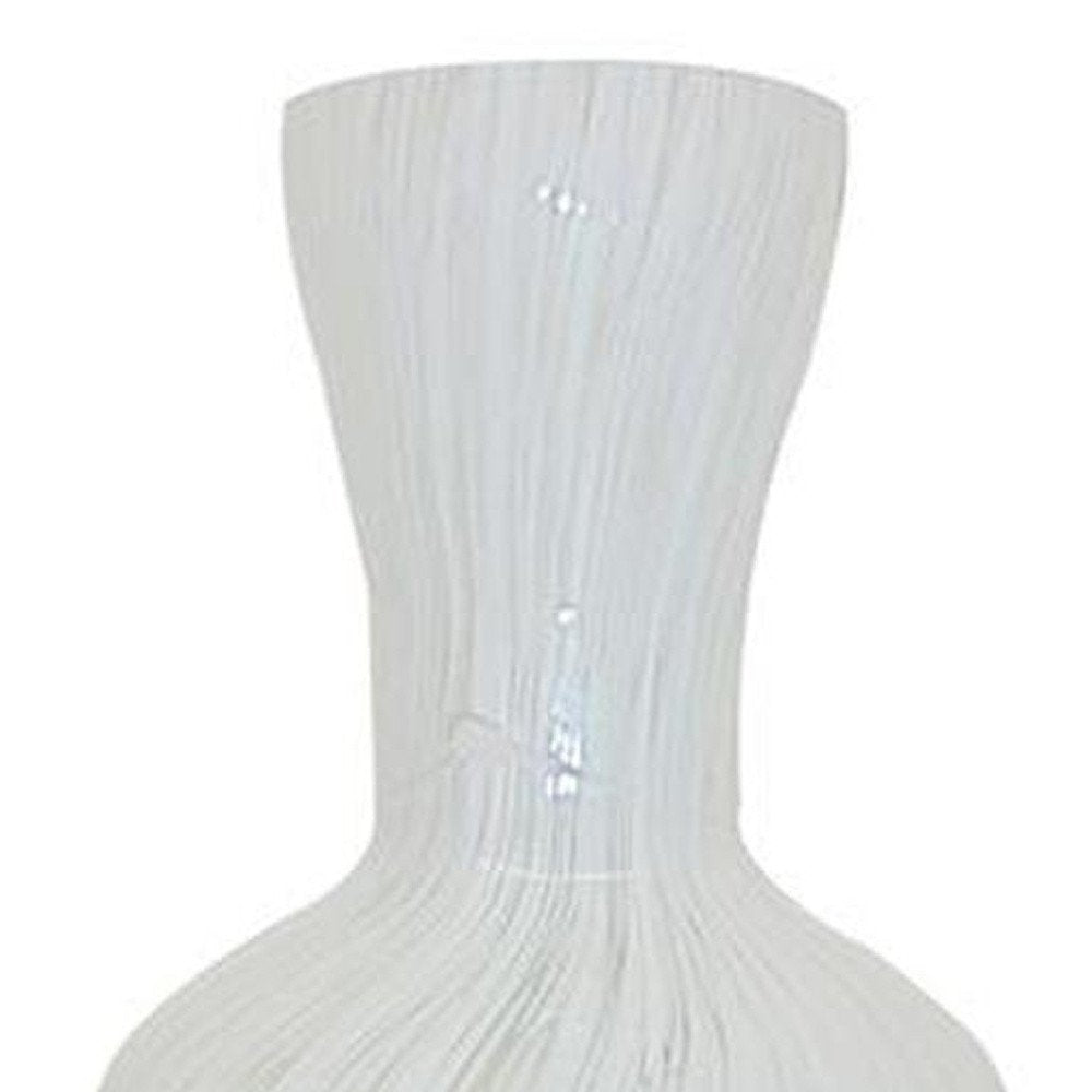 12" Opal Swirl Art Glass Cylinder Table Vase HomeRoots