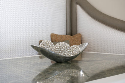 13" Aluminum Modern Twisted Centerpiece Bowl HomeRoots