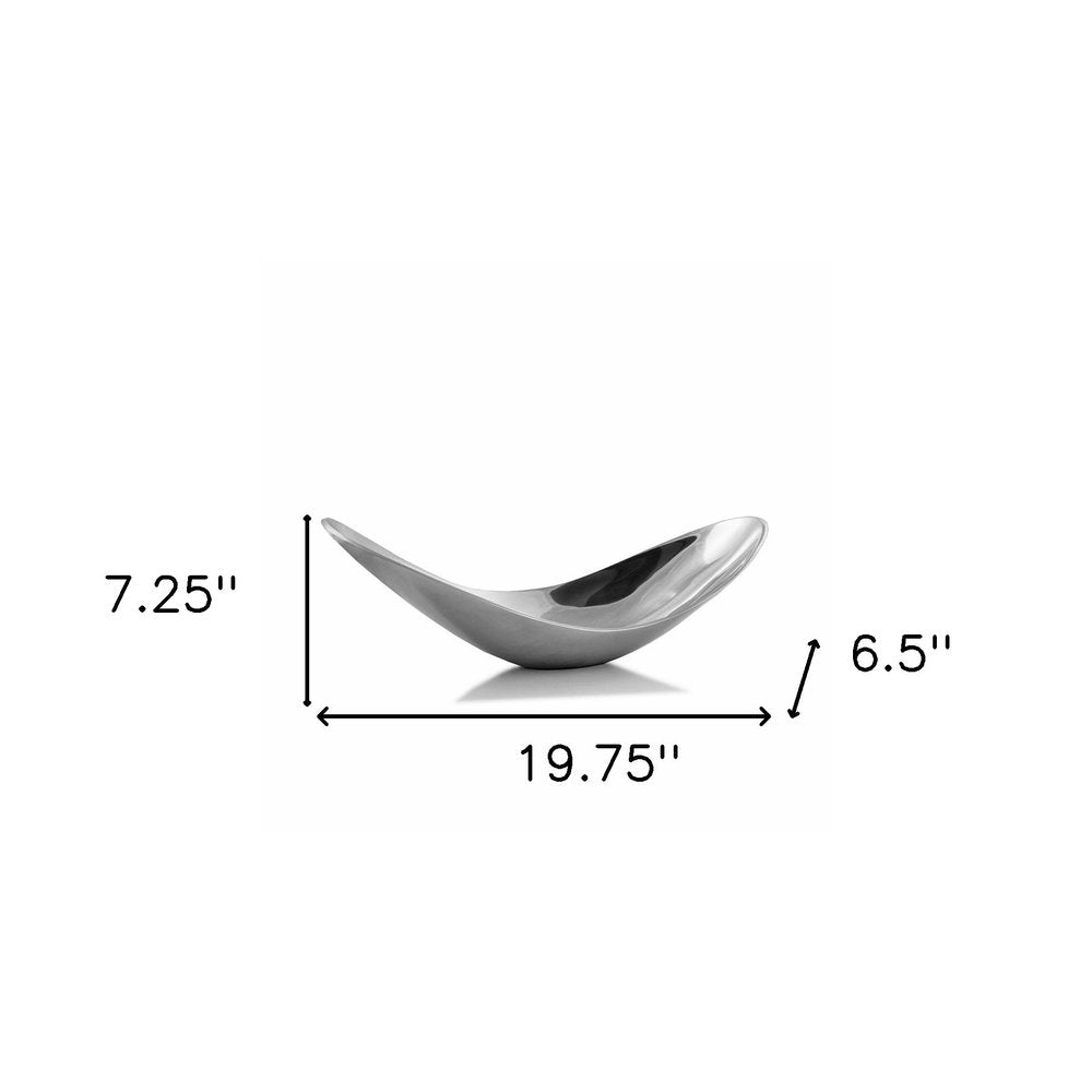 13" Aluminum Modern Twisted Centerpiece Bowl HomeRoots