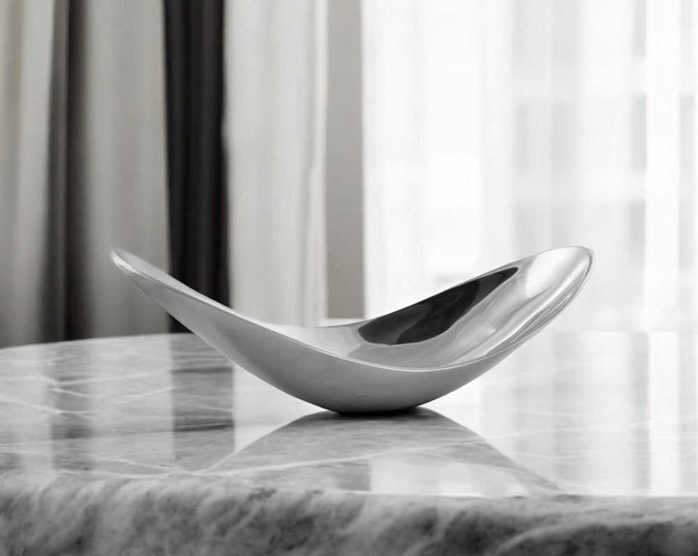 13" Aluminum Modern Twisted Centerpiece Bowl HomeRoots