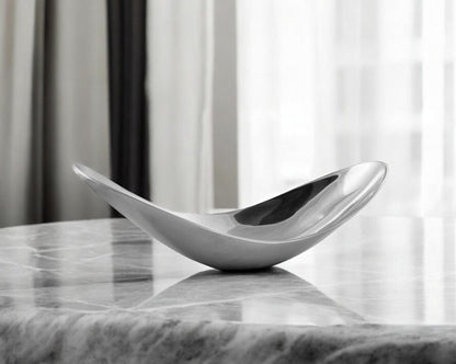 13" Aluminum Modern Twisted Centerpiece Bowl HomeRoots