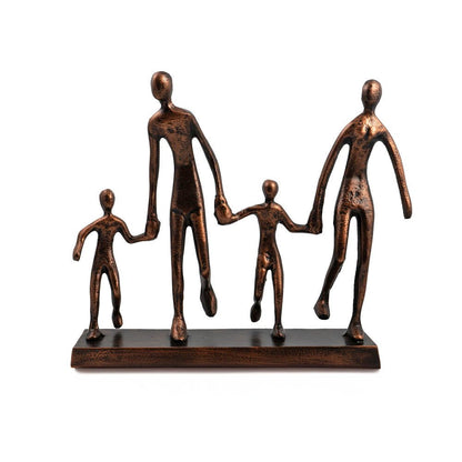 13" Copper Aluminum People Tabletop Sculpture HomeRoots