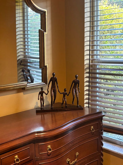 13" Copper Aluminum People Tabletop Sculpture HomeRoots