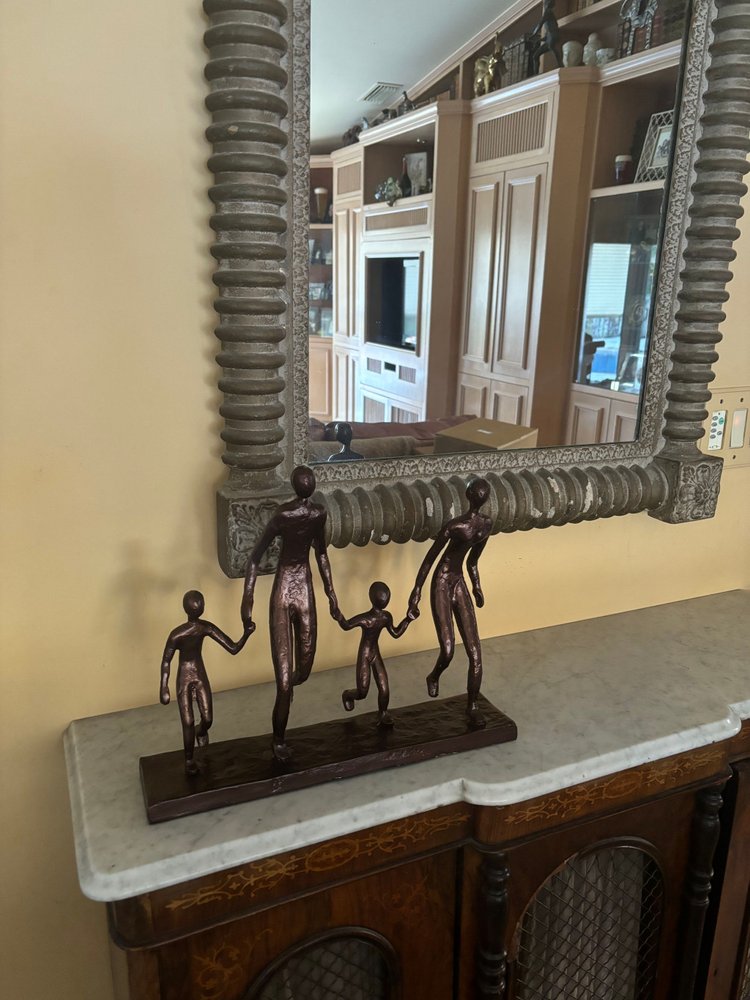 13" Copper Aluminum People Tabletop Sculpture HomeRoots