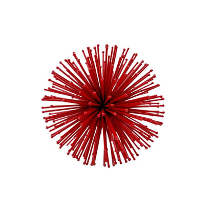 6" Red Metal Spiky Sphere HomeRoots
