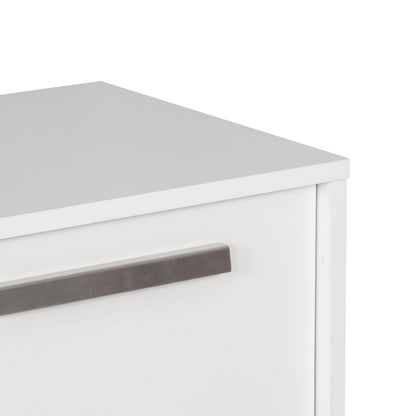 75" White Wood Console Accent Cabinet With Four Doors HomeRoots