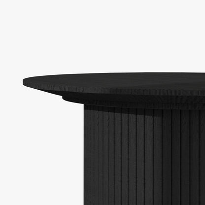 24" Black Wood Round Pedestal Coffee Table HomeRoots