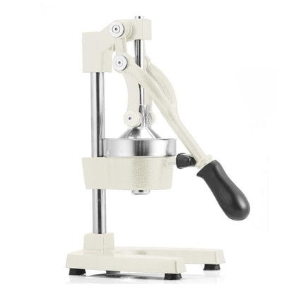 7" White Black And Silver Stainless Steel Manual Juicer