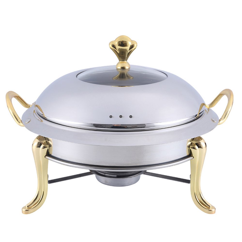 11" Silver Stainless Steel Chafing Dish With Stand — view 1