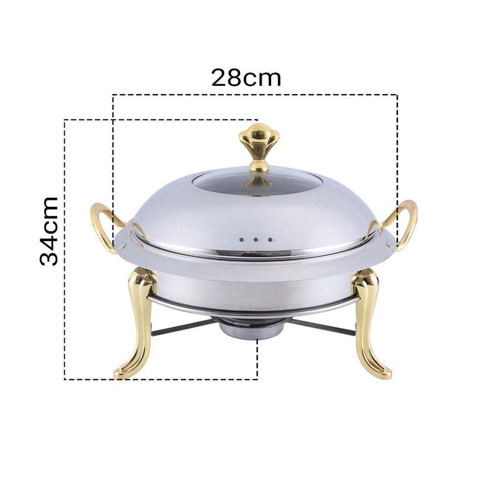 11" Silver Stainless Steel Chafing Dish With Stand — view 6