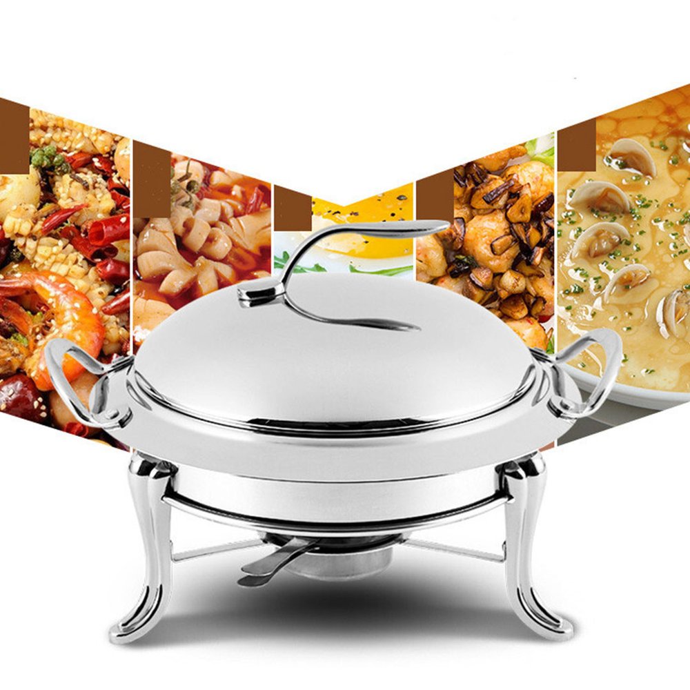 11" Silver Stainless Steel Chafing Dish With Stand — view 8