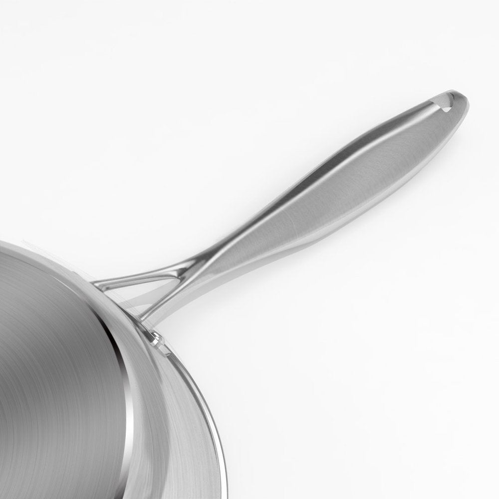 14" Silver Stainless Steel Frying Pan — view 6