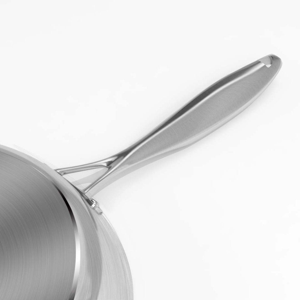 9" Black And Silver Stainless Steel Frying Pan — view 7