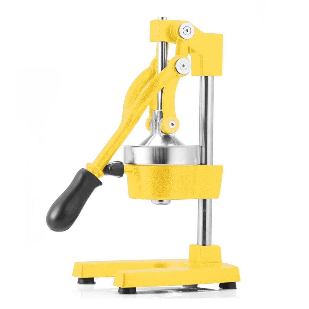7" Yellow Black And Silver Stainless Steel Manual Juicer — view 1