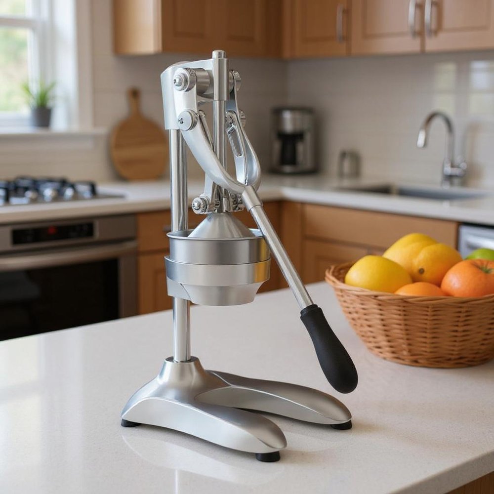 7" Silver Stainless Steel Manual Juicer — view 10