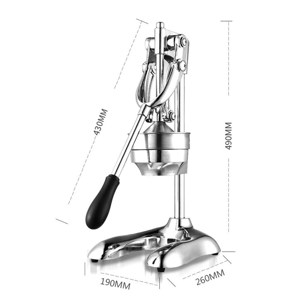 7" Silver Stainless Steel Manual Juicer — view 2